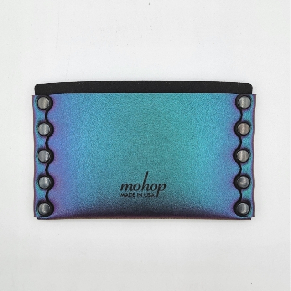Iridescent Card Holder Vegan Leather New #2522